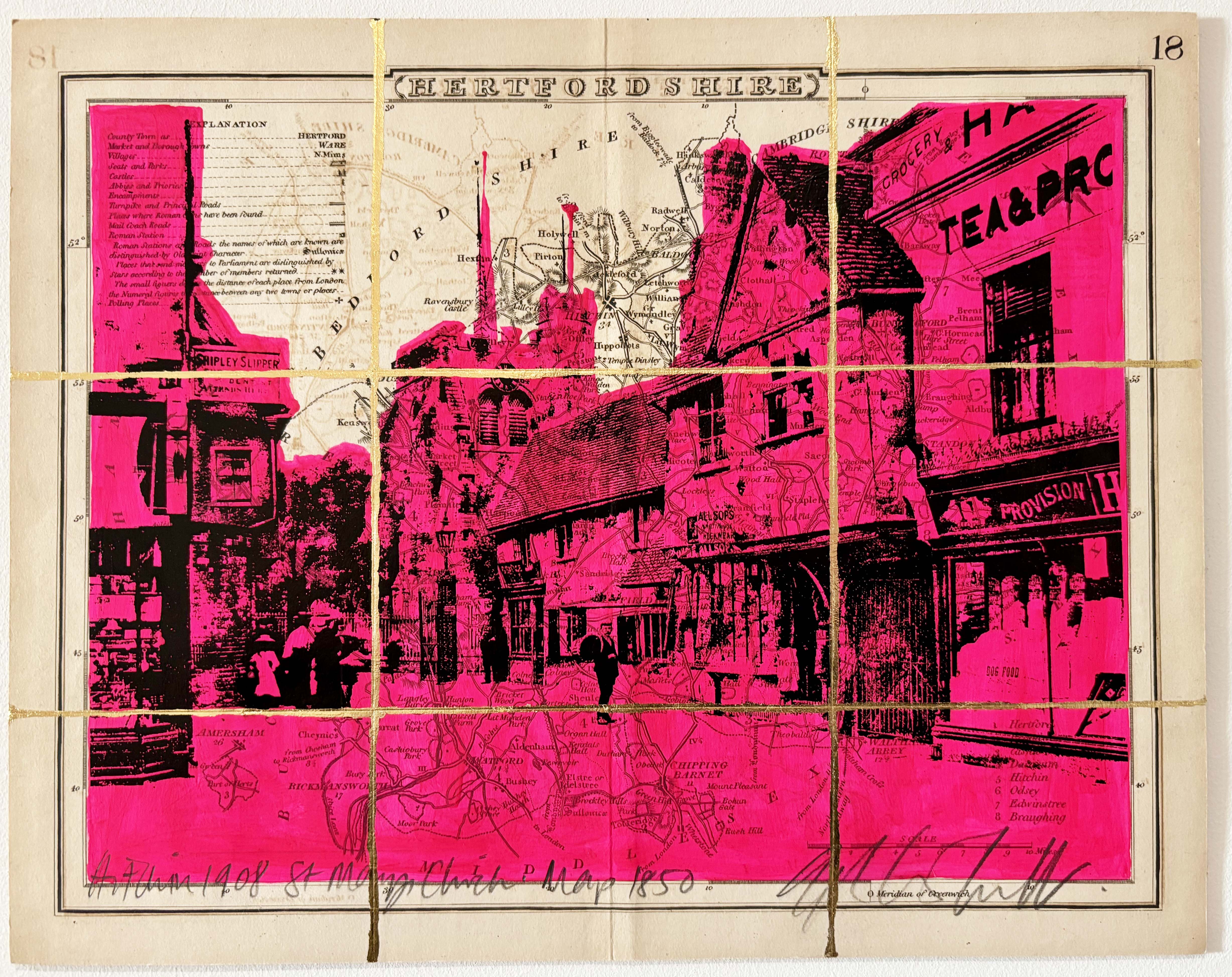 Hitchin 1908 St Mary's Church, Map 1850