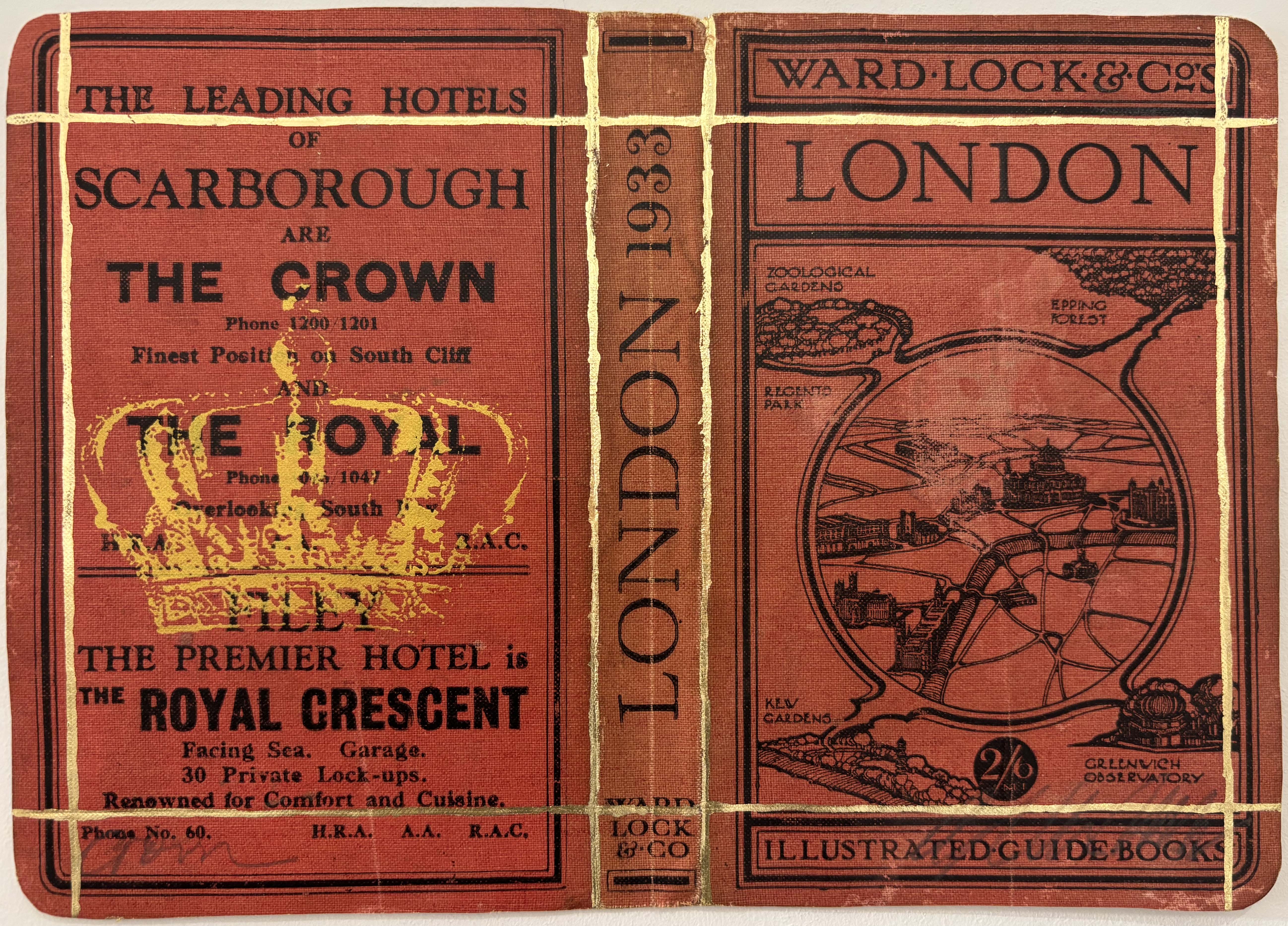 Royal Crown (Gold Leaf / Ink, Red Mapbook Cover)