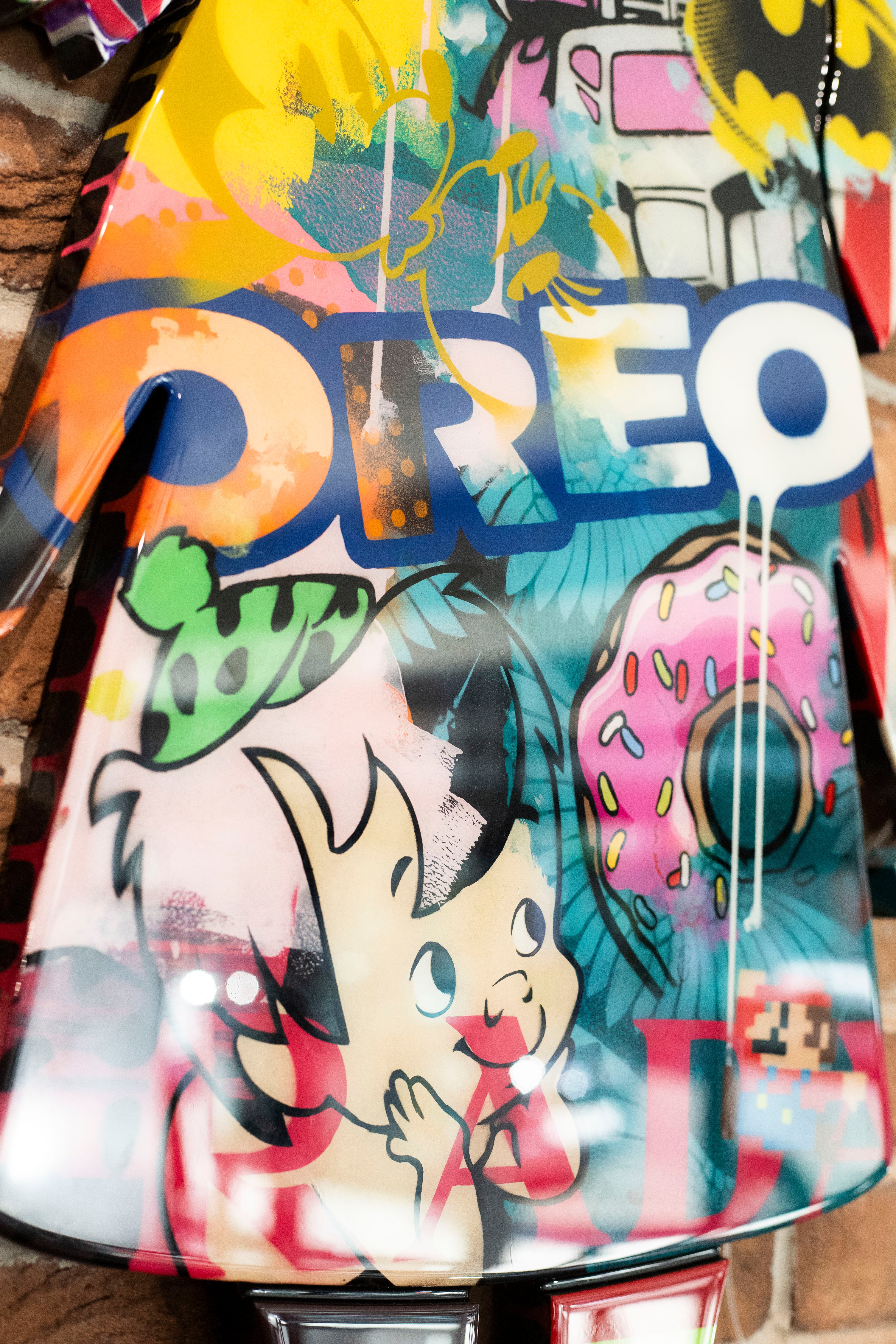 Angel Cake Large Wall Sculpture - Painted Collage