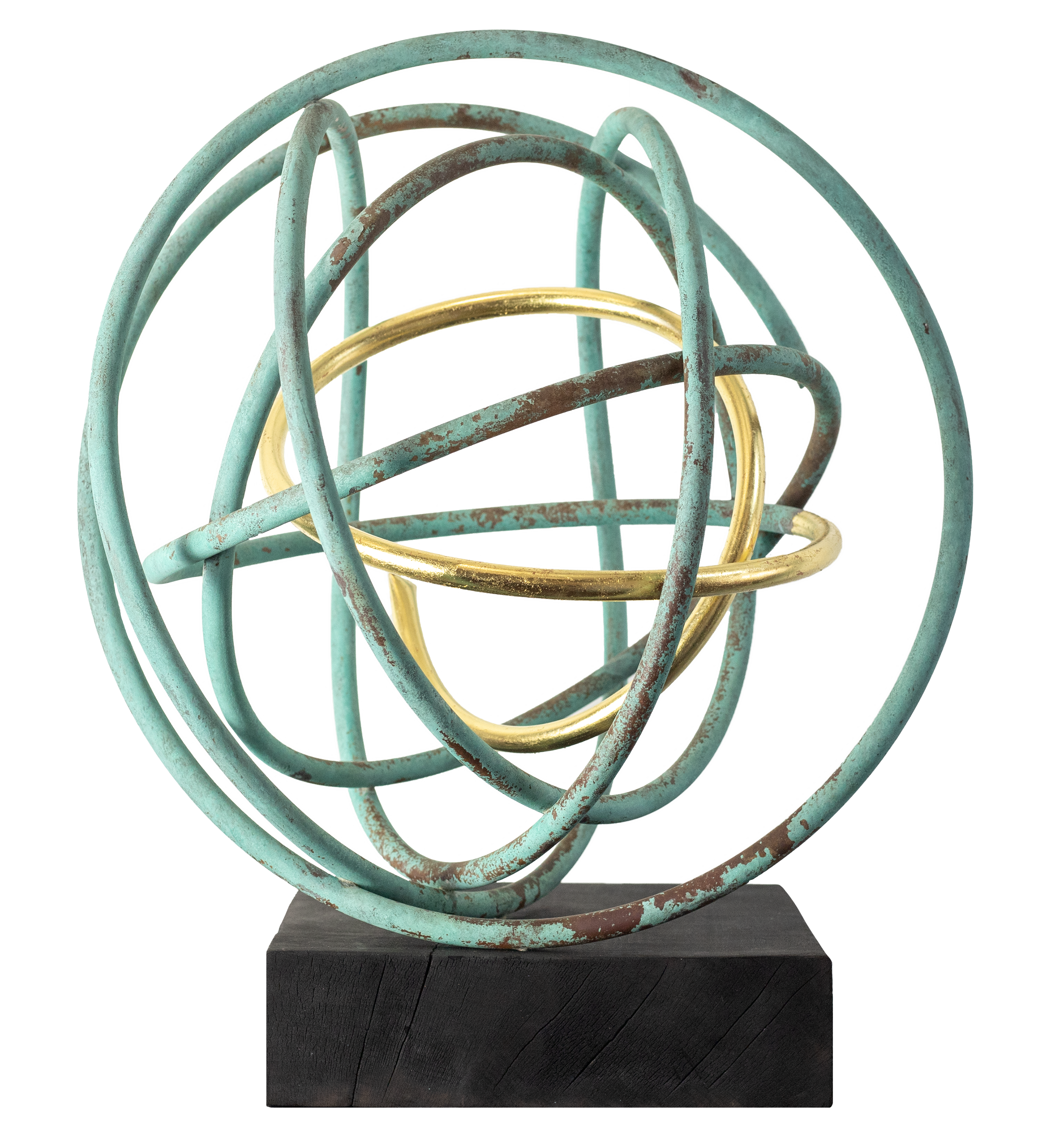 Gold in Verdigris Orb
