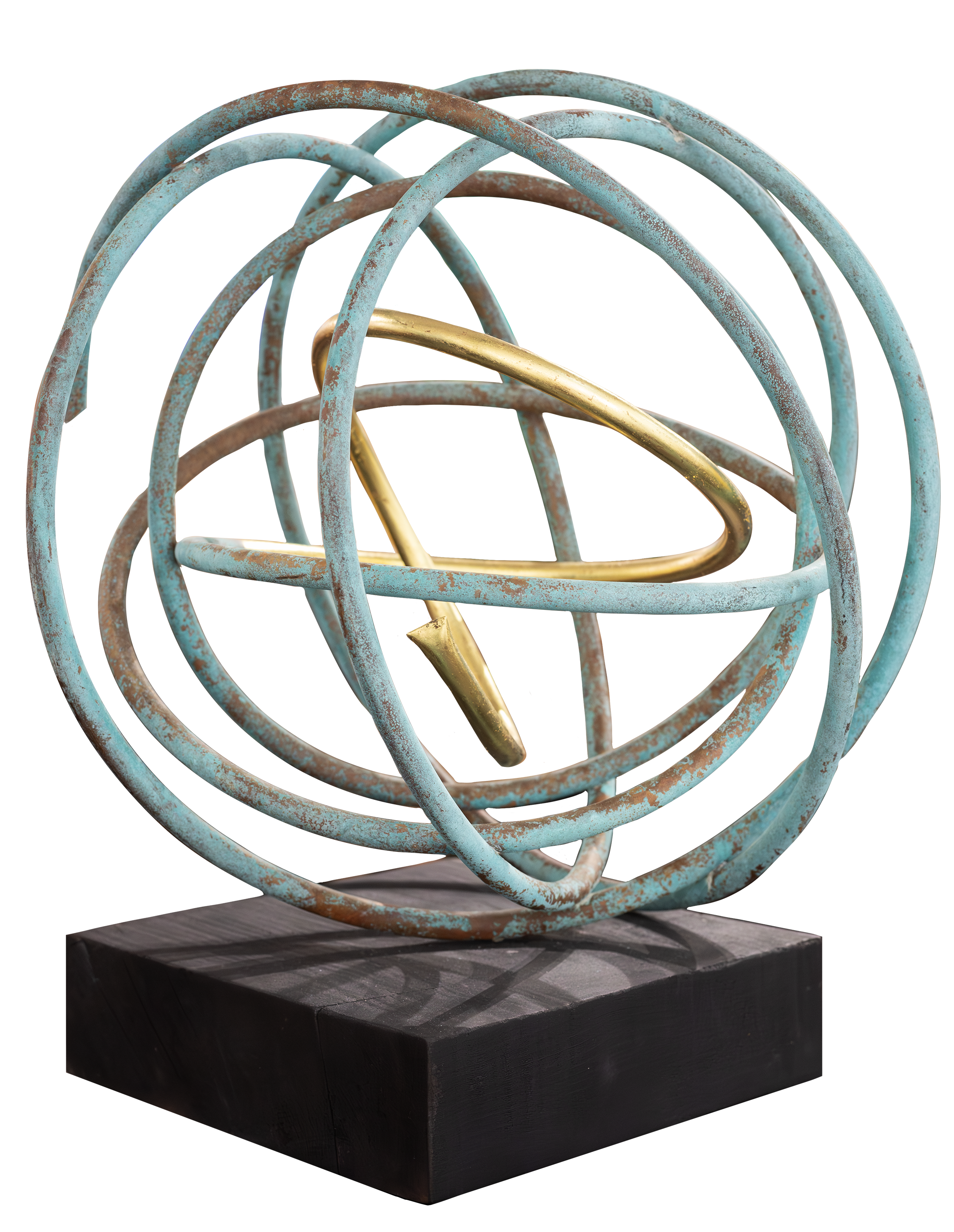 Gold in Verdigris Orb