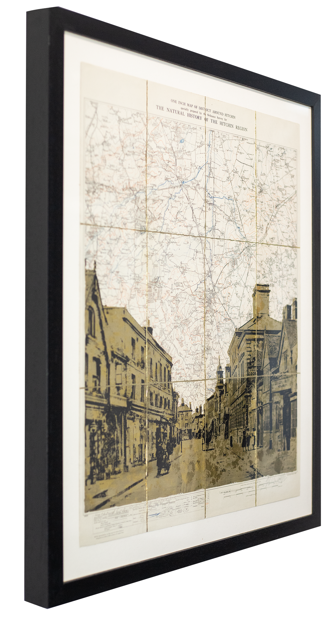 Horse and Cart, Hitchin 1908 - Gold Leaf, Gold Foil