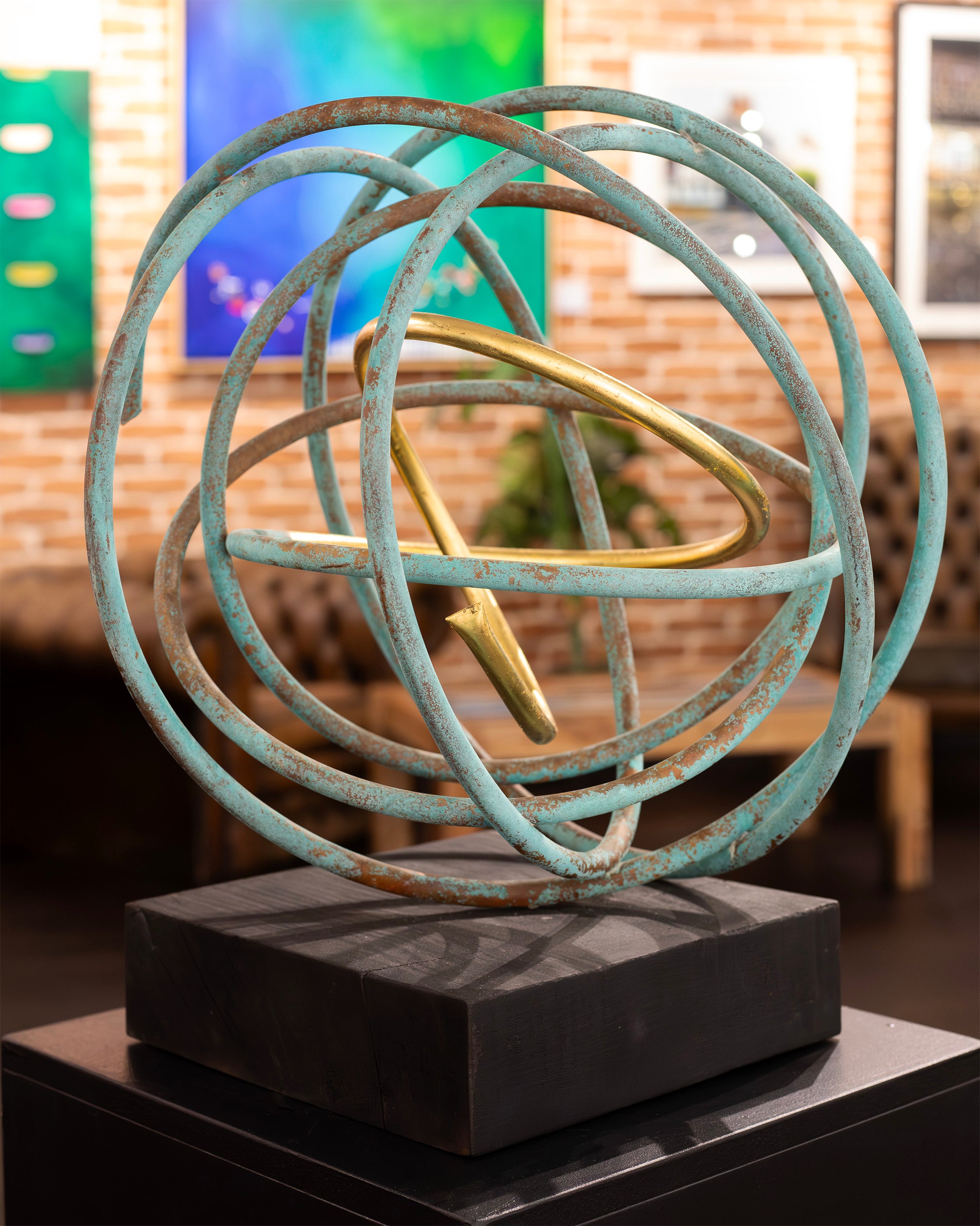 Gold in Verdigris Orb