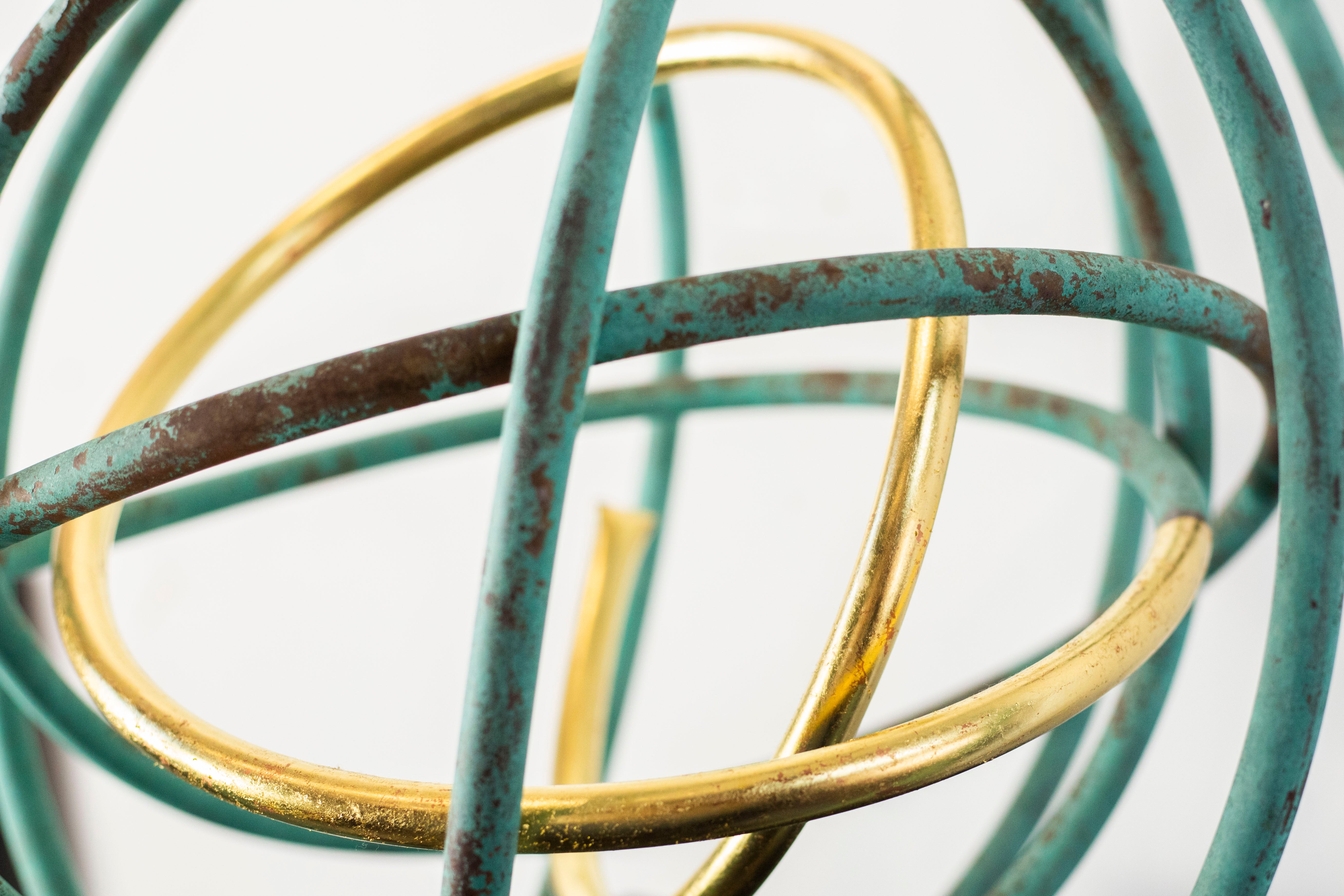 Gold in Verdigris Orb