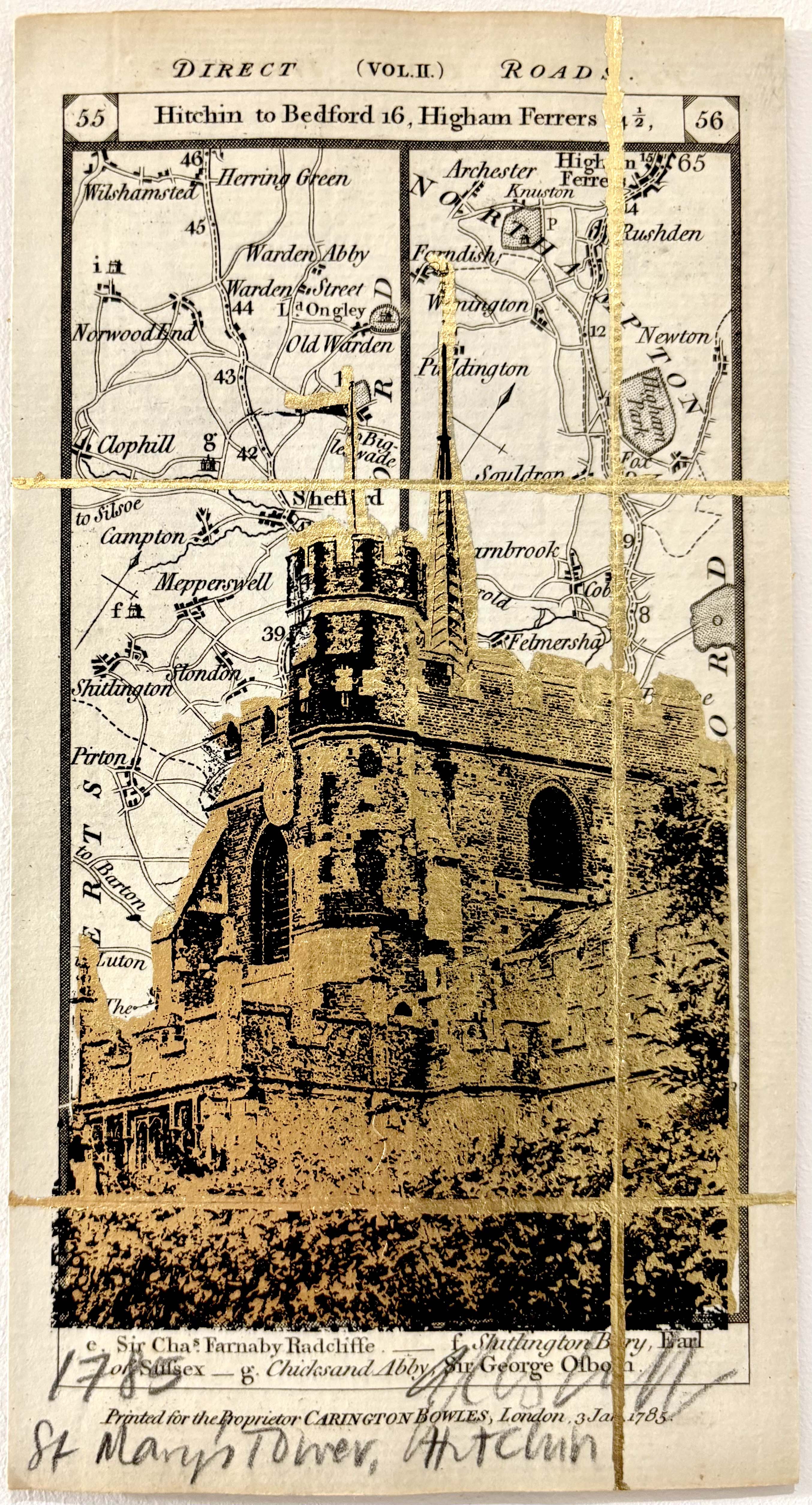 St Mary's Tower, Hitchin 1785, Gold Leaf