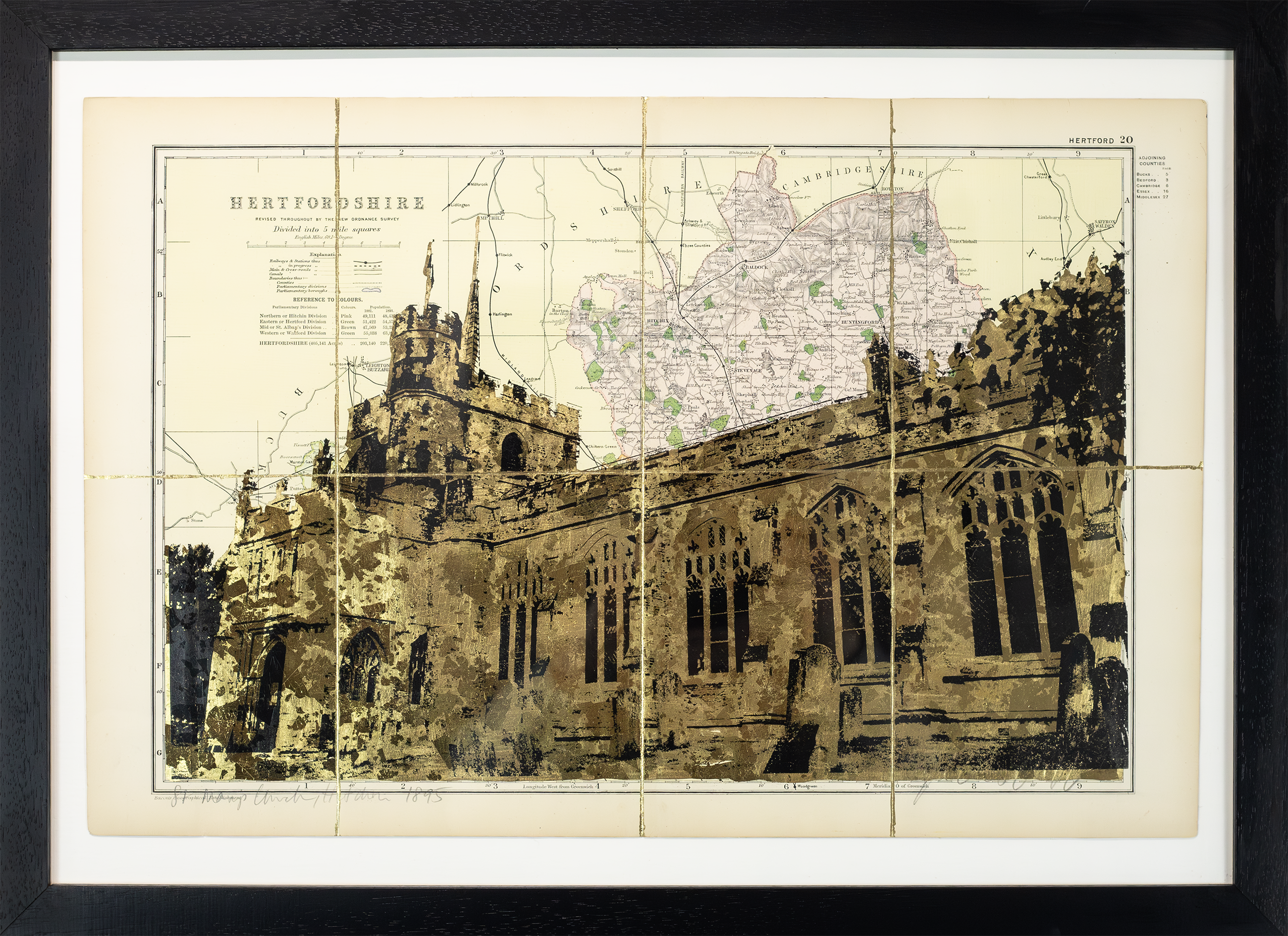 St Mary's Church. Hitchin 1895. Gold Leaf Foil Mix