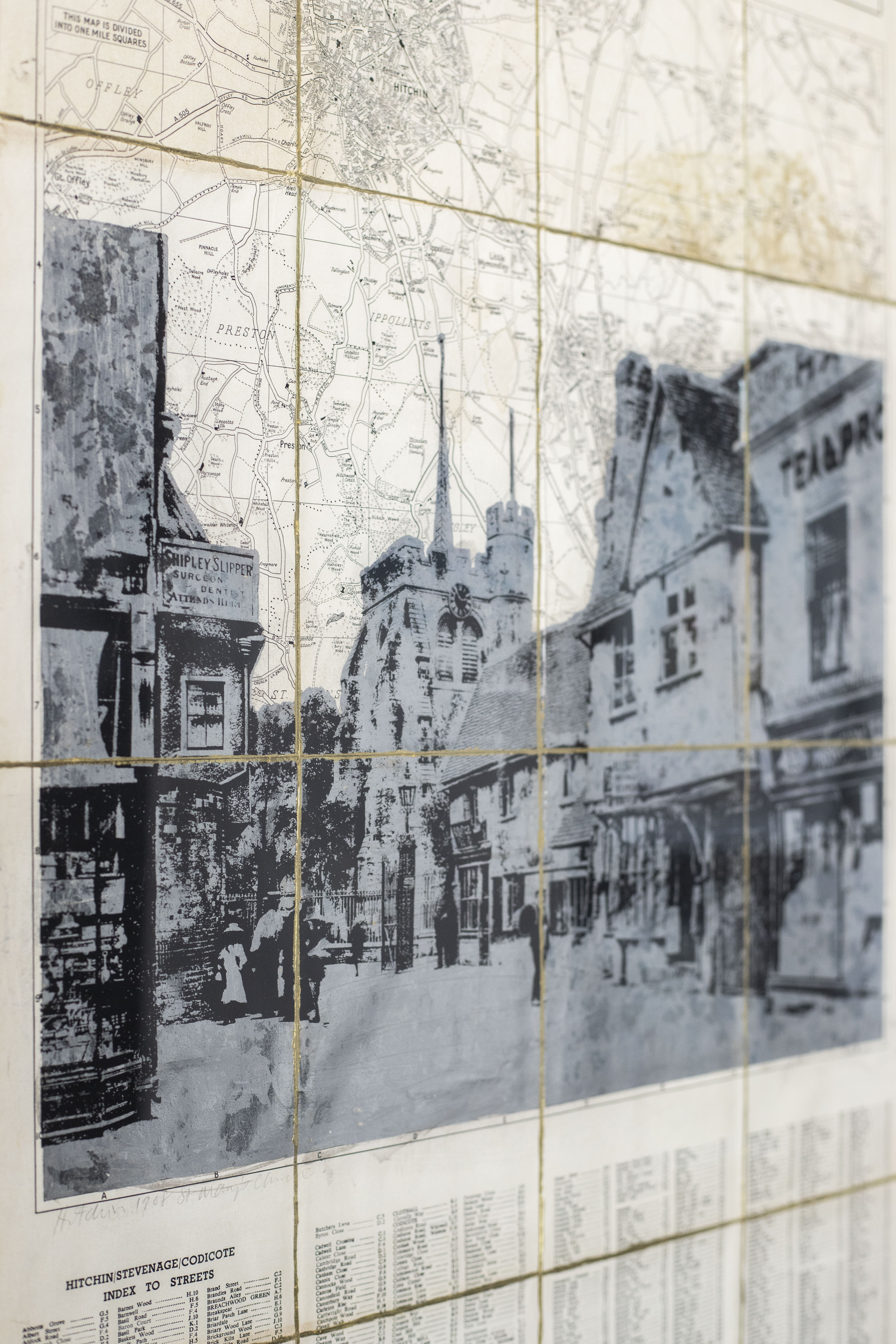 Hitchin 1908 St Mary's Church - 1970's Map