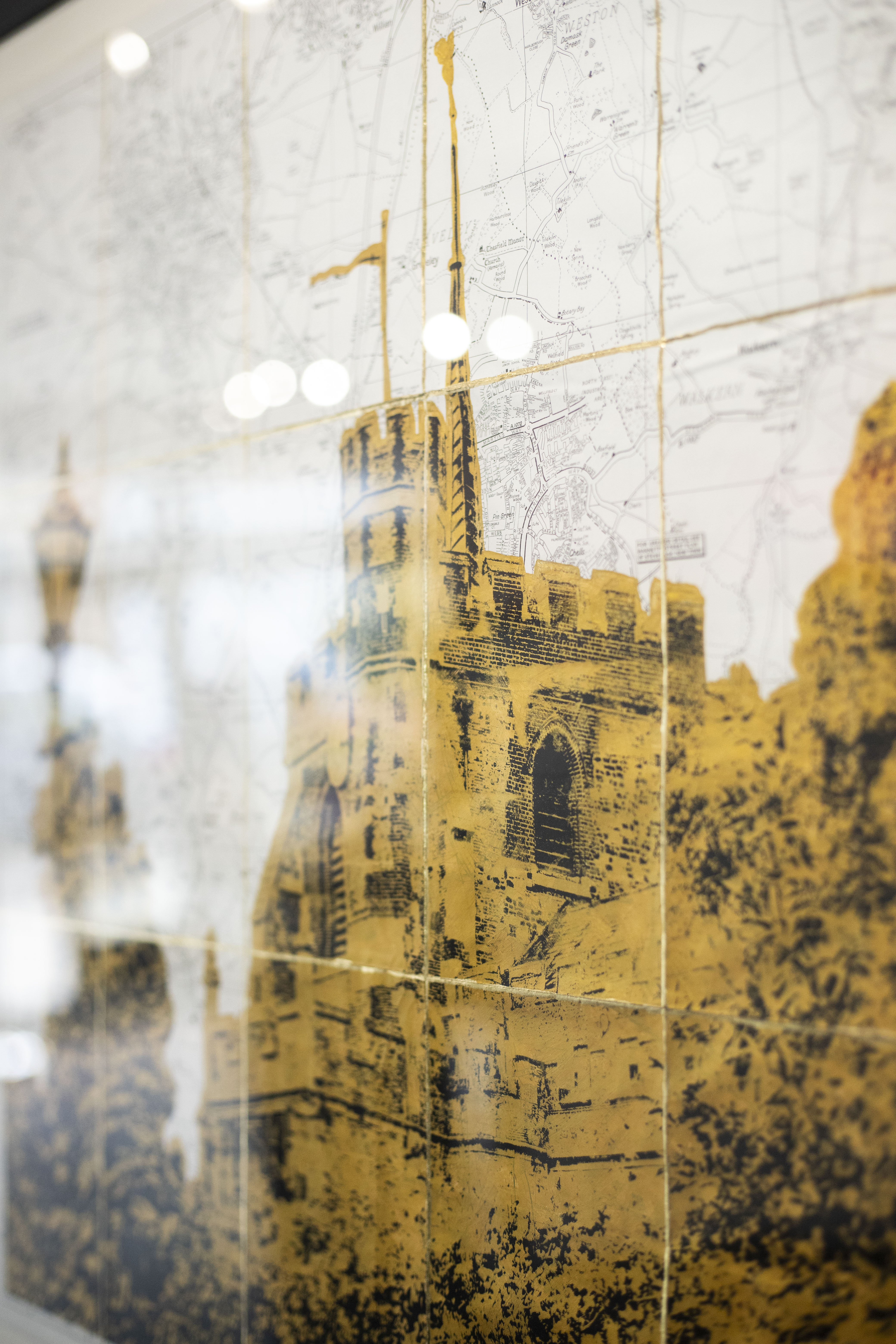 St Mary's Church Tower, Hitchin (Solar Gold Ink)